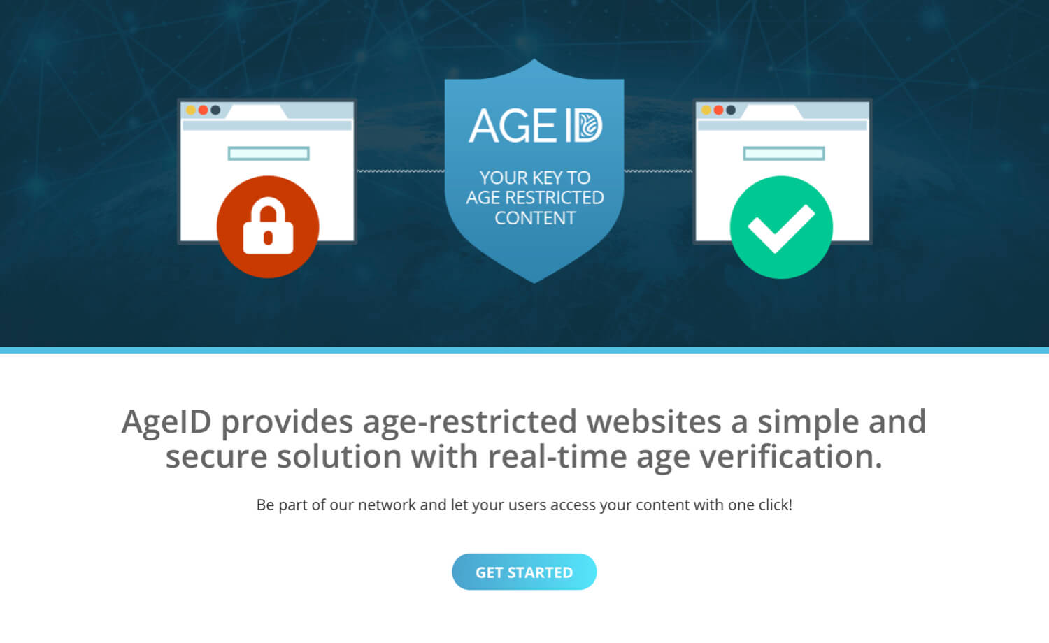 The AgeID homepage.