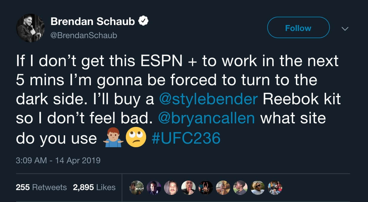 Ex-MMA fighter Brendan Schaub gets blamed after subreddit /r/mmastreams is removed for copyright violations