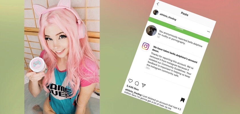 Instagram belle ban delphine Belle Delphine