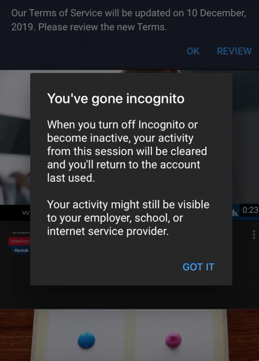 YouTube Incognito sessions influence home feed recommendations, despite