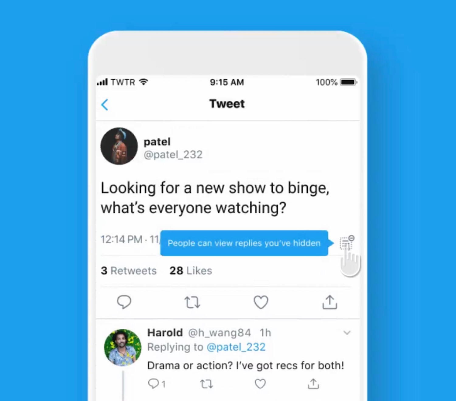 Twitter now lets all users censor viral tweet replies