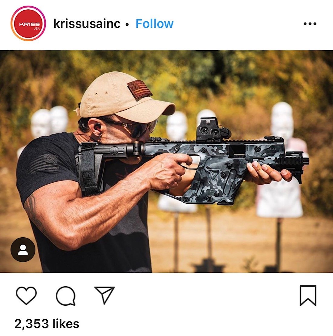 An Instagram post from firearms company Kriss USA Inc (Instagram - @krissusainc)