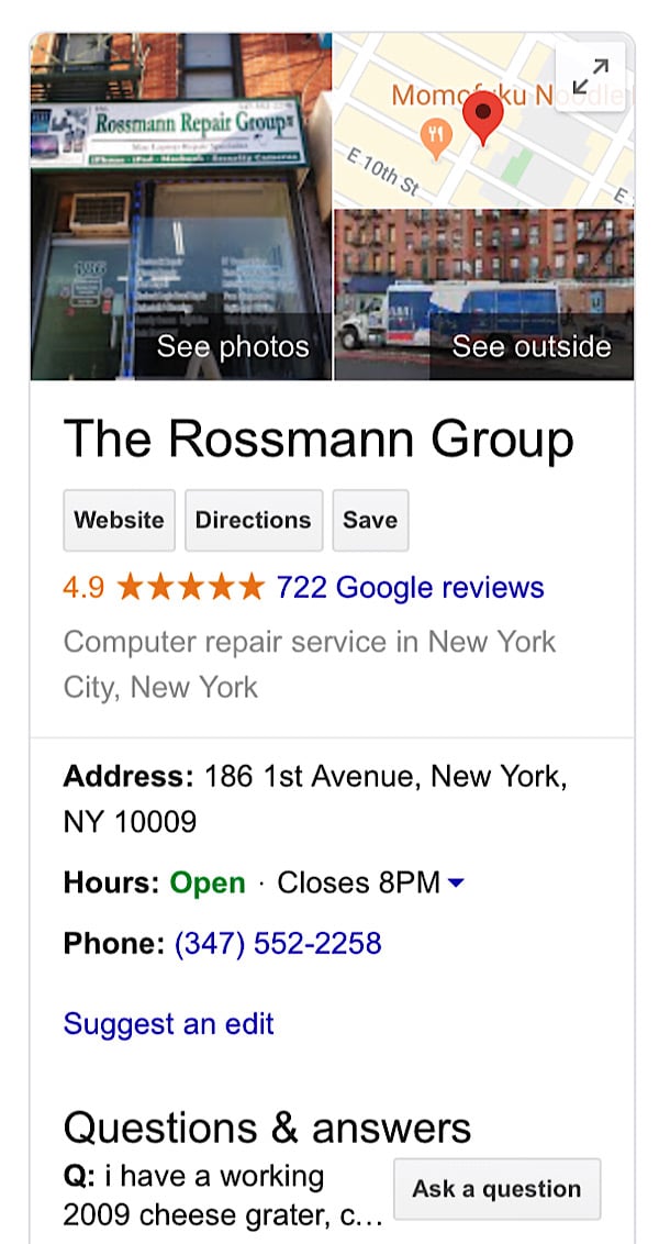 Louis Rossmann had his ads rejected, despite having 700+ reviews and a 4.9-star rating