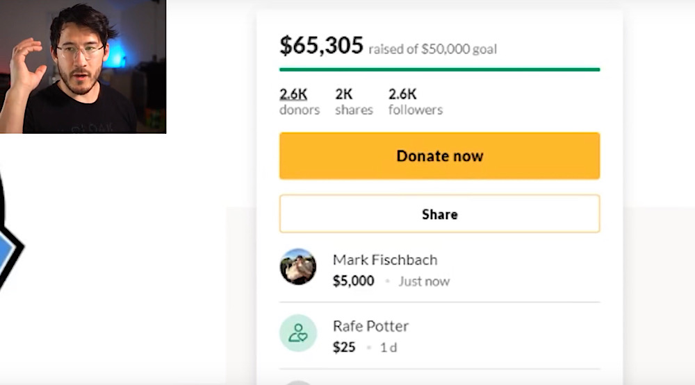 Markiplier donated $5,000 to the SCP Legal Fund