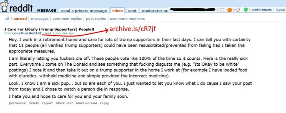 Reddit User S Apparent Confession To Letting 11 Trump