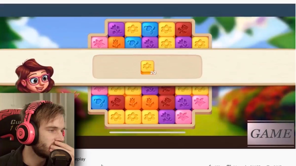 PewDiePie was critical of the puzzle-based gameplay in Lily's Garden being different from the character interactions shown in ads for the game (YouTube - PewDiePie)