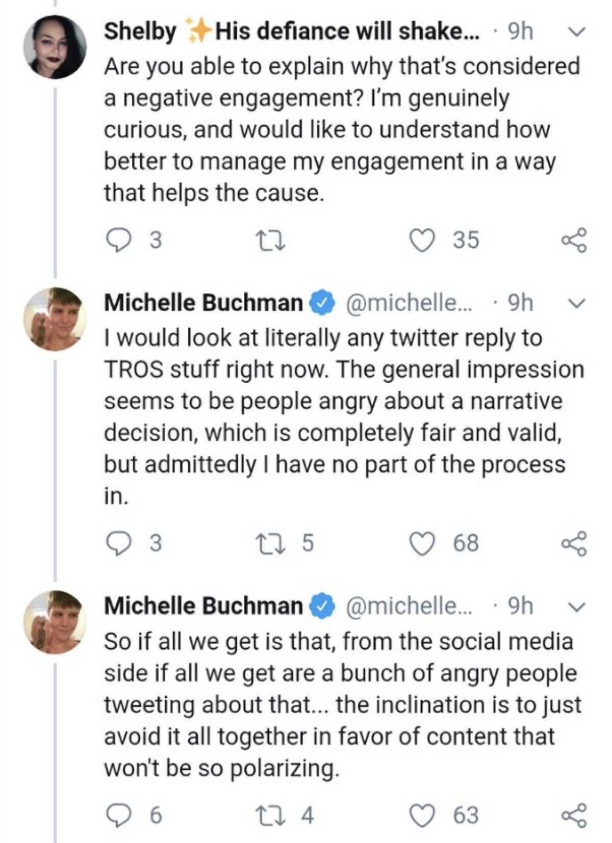 Buchman said the inclination is to avoid this type of content in favor of something less polarizing (Twitter - @saltandrockets)