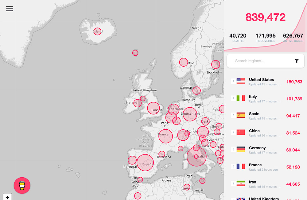 <a href="https://coronavirus.app/map">The Coronavirus App</a> receives fan funding through Buy Me A Coffee
