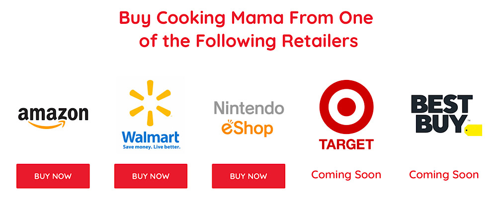 The Cooking Mama: Cookstar official website contains a “Buy Now” link to the Nintendo eShop