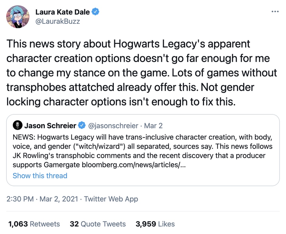 hogwarts legacy cancelled