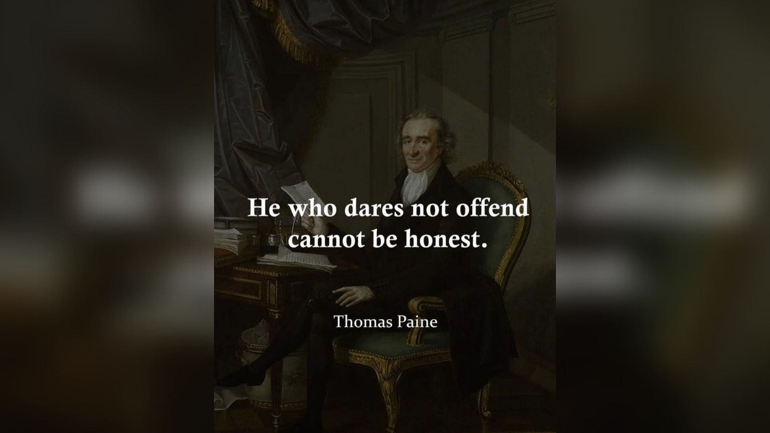 Instagram and Facebook block quote from Thomas Paine for “false information”