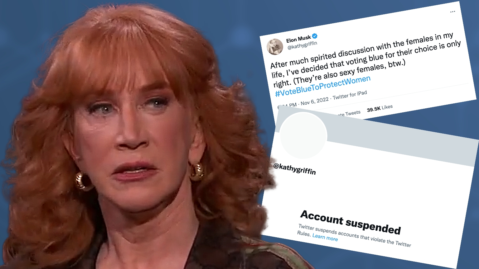 Twitter bans Kathy Griffin and others as it enforces rules against “impersonation”