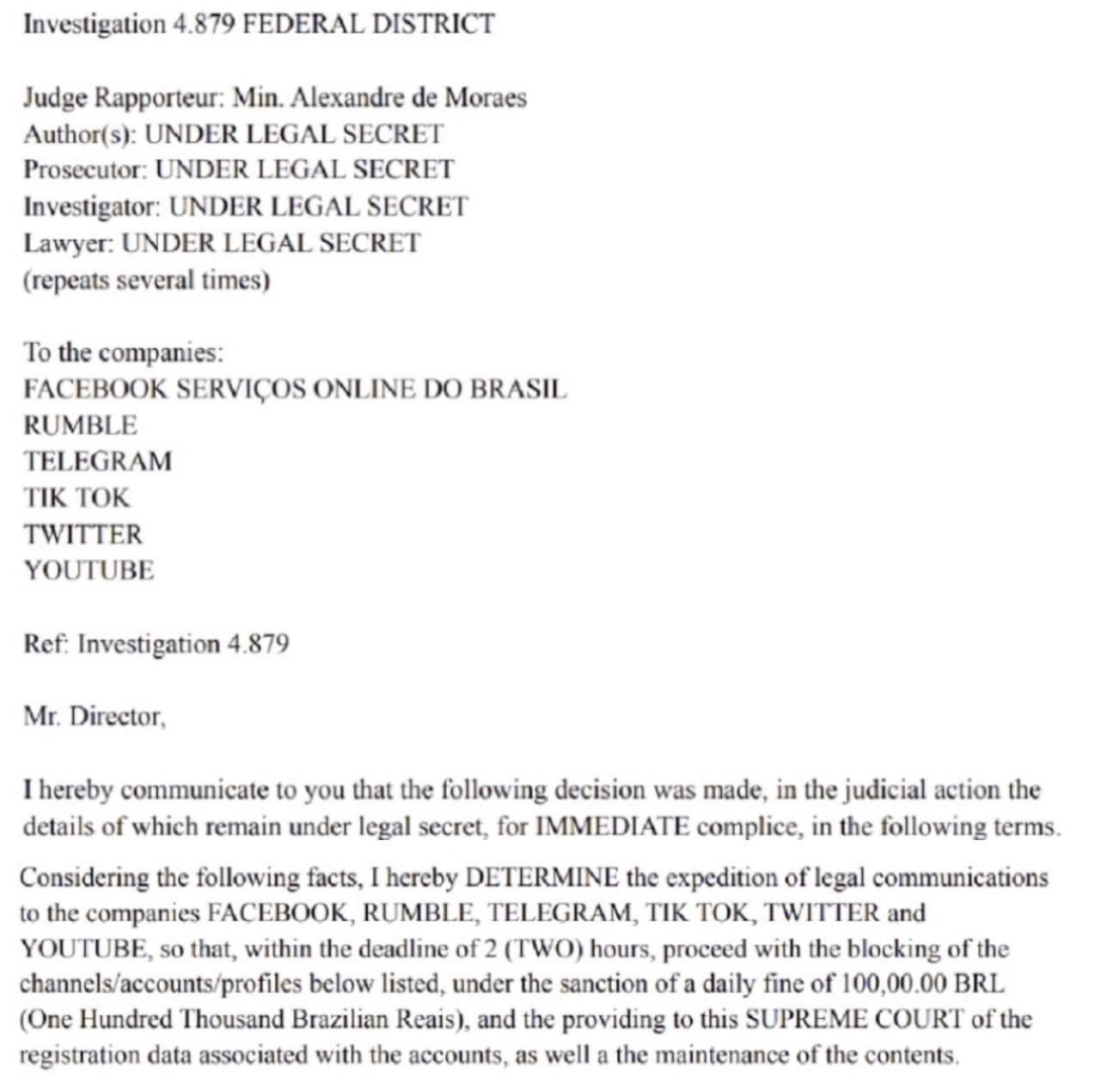 Politicians and commentators are blocked online in Brazil after censorship order Reclaim-2023-01-14-at-19.32.35