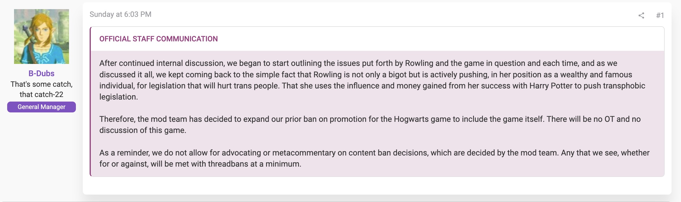 Screenshot 2023 01 24 at 16 22 56 | gaming forum resetera bans conversations about upcoming hogwarts legacy game over associations with j.k. rowling | technology