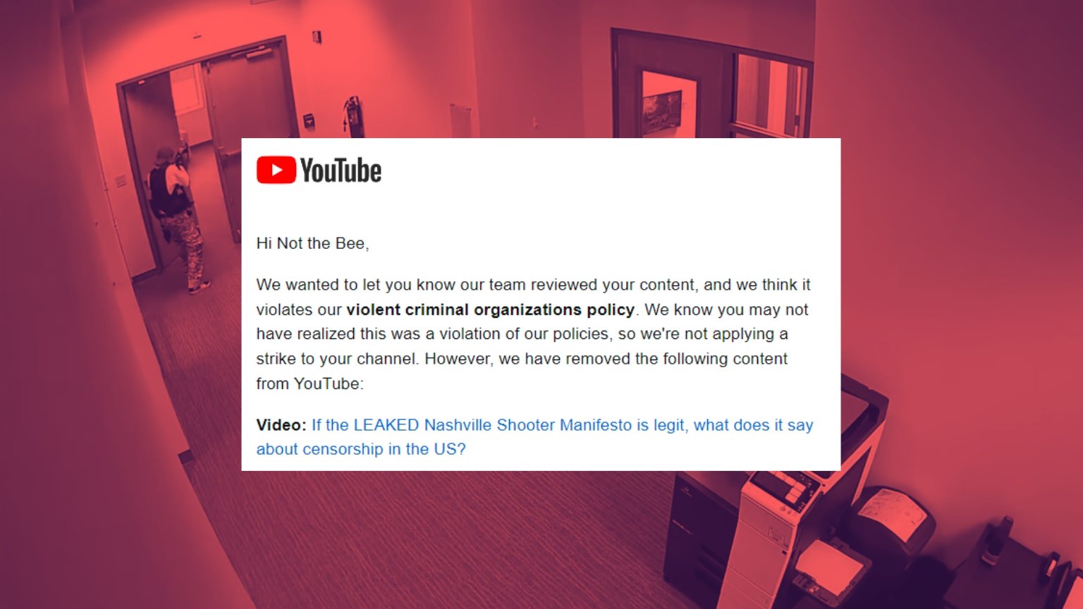 YouTube Continues To Censor News Reporting on the Nashville Shooter Manifesto
