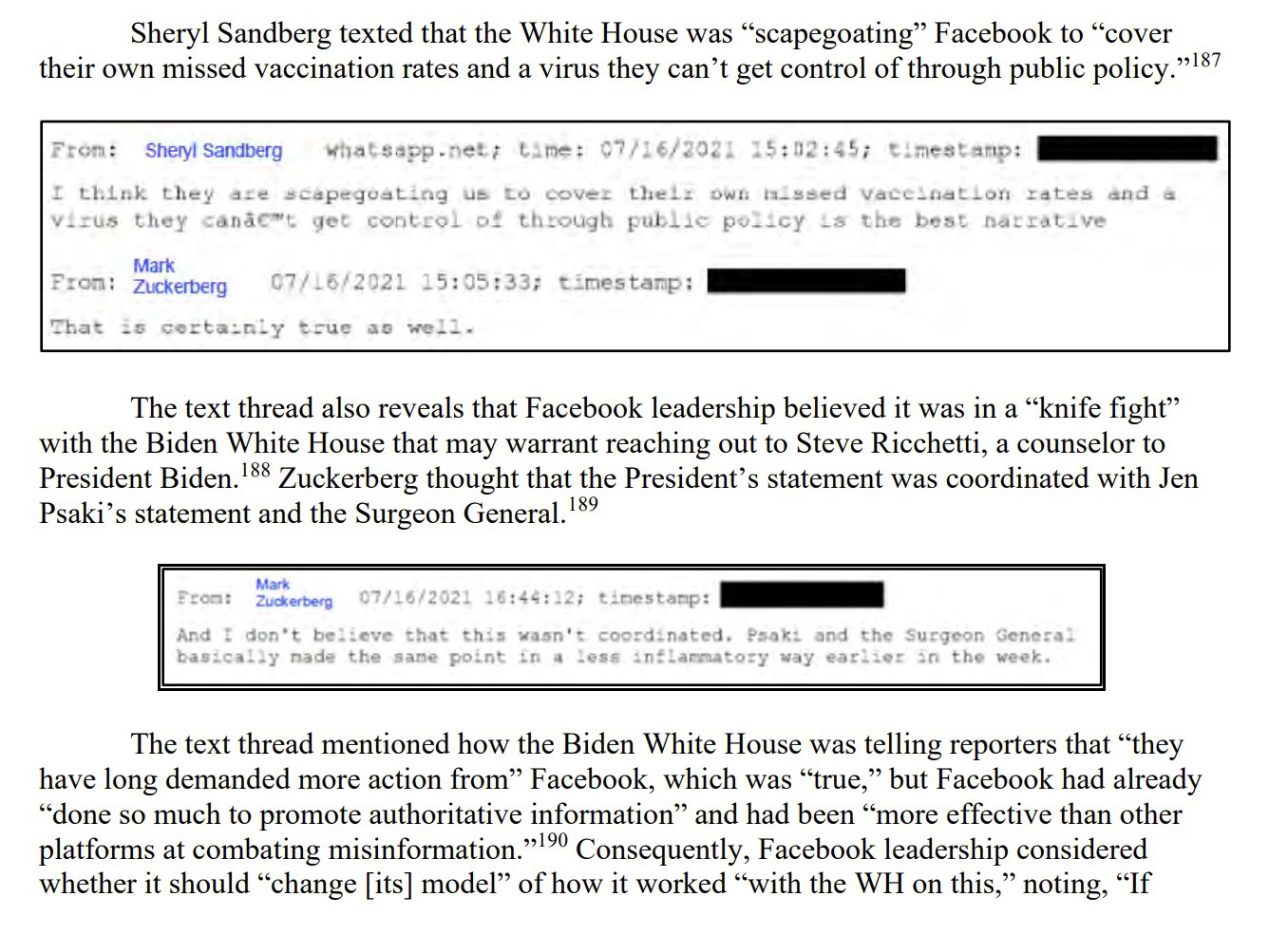 Documents Reveal Facebook Described Its Struggle with Biden White House on COVID-19 Censorship as a “Knife Fight”