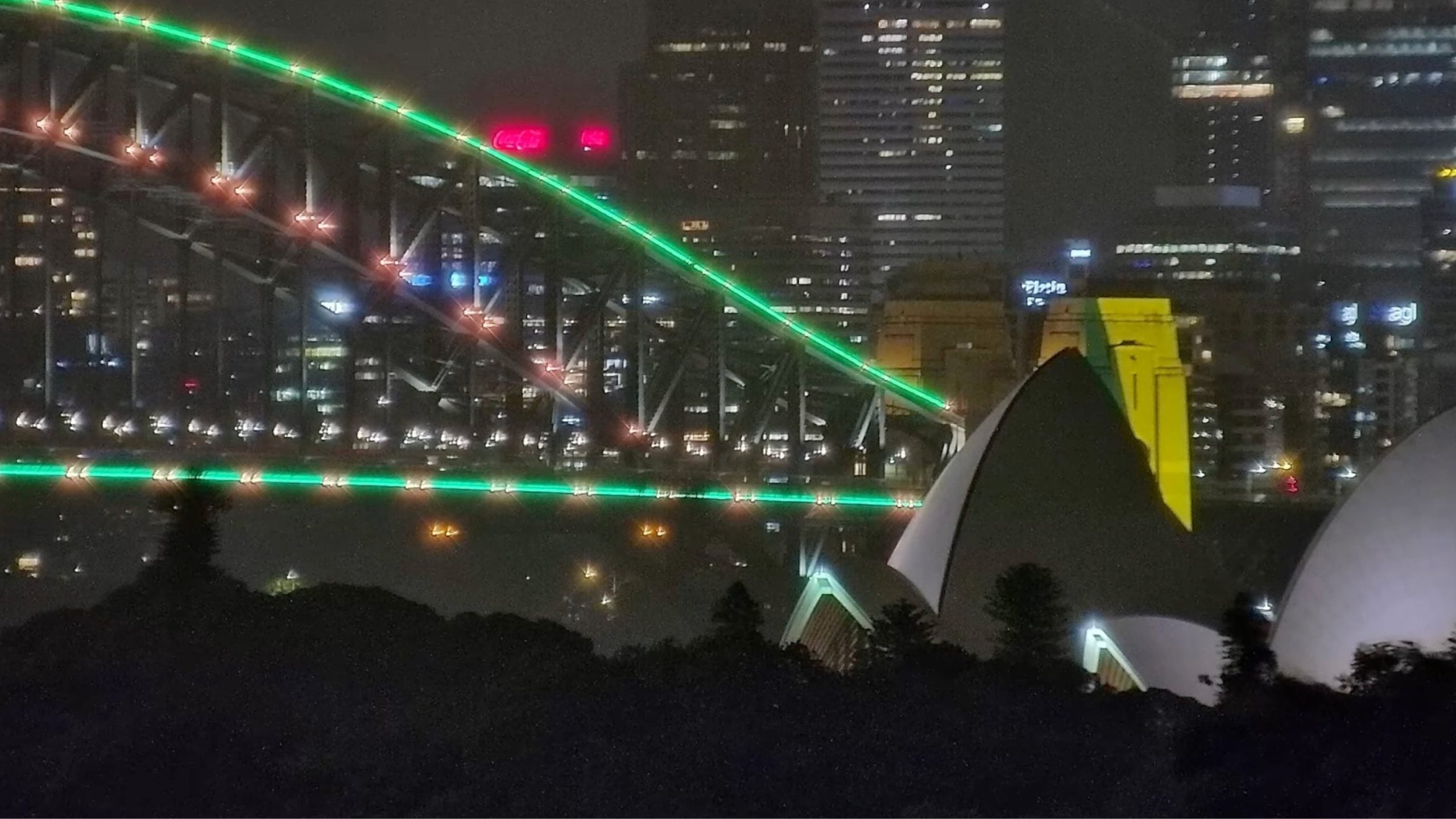 Sydney lit up the Harbour Bridge to celebrate Australia's new online digital ID age verification law.