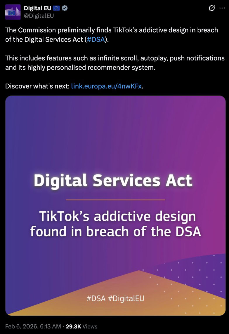 Massive TikTok Fine Threat Advances Europe’s Digital ID Agenda